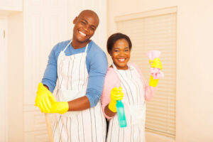 Couple House Cleaning
